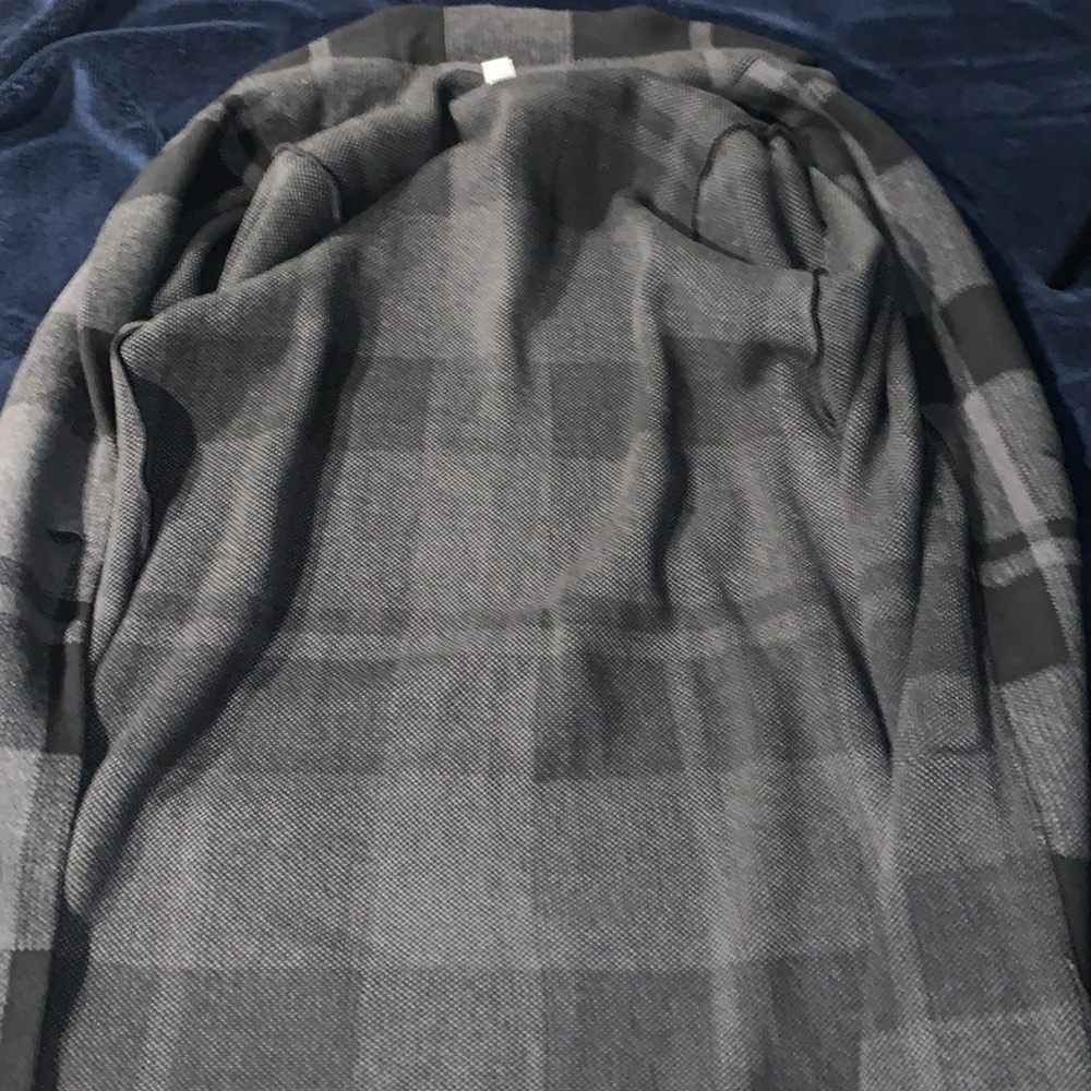 Vintage Bass Sweater Blazer Black and grey Plaid women’s Large - Picture 7 of 7